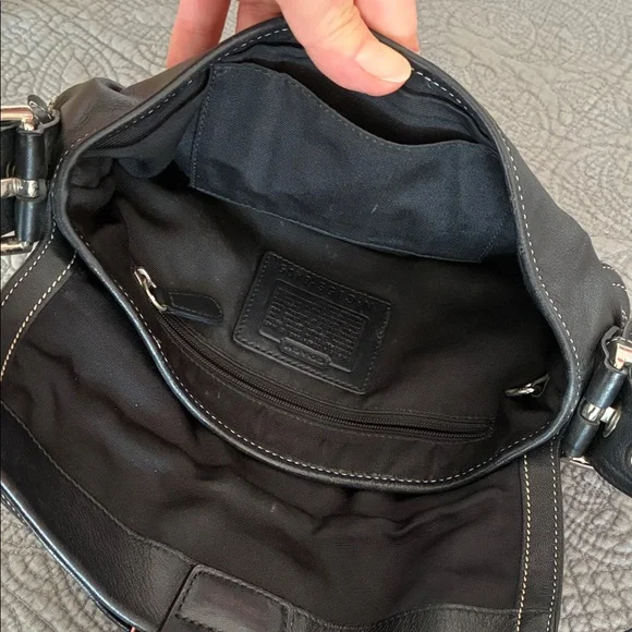 Coach Black Leather Shoulder Bag - Picture 15 of 16